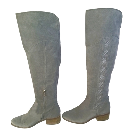 Vince Camuto Women's Riding Taupe Notch. Suede Classic Tall Riding Size 8.5 M - Picture 2 of 16